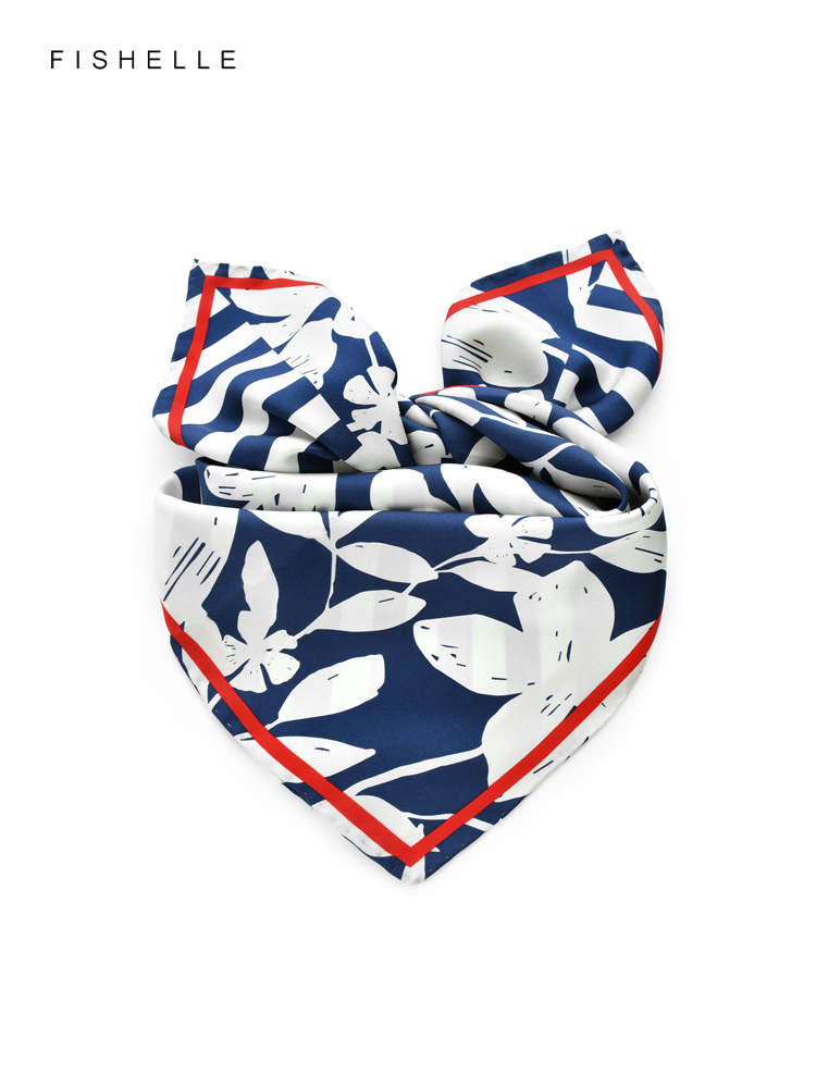 Blue white striped flower prin – Silk Tie Striped recenzja i cena