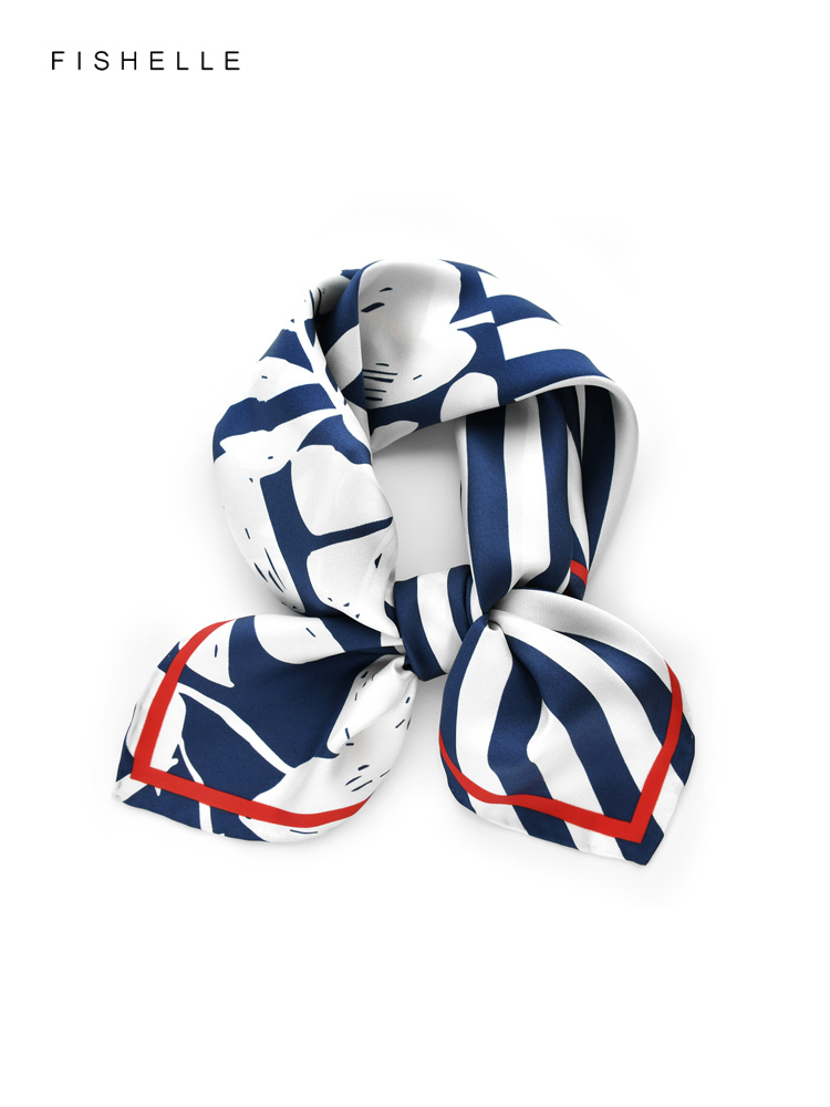 Blue white striped flower prin – Silk Tie Striped recenzja i cena