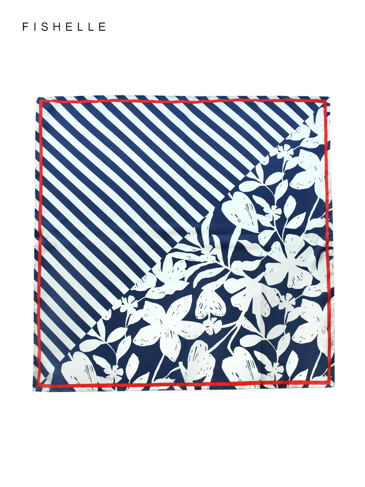 Blue white striped flower prin – Silk Tie Striped recenzja i cena