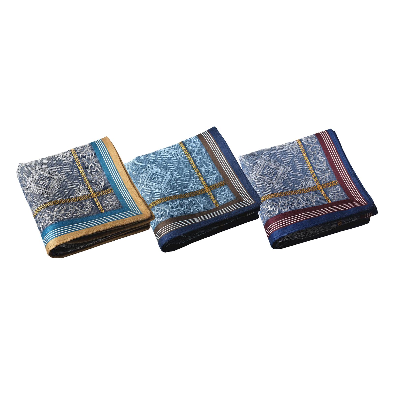 3Pcs Pocket Square Hankies Jac – Handkerchief Cotton Men recenzja i cena