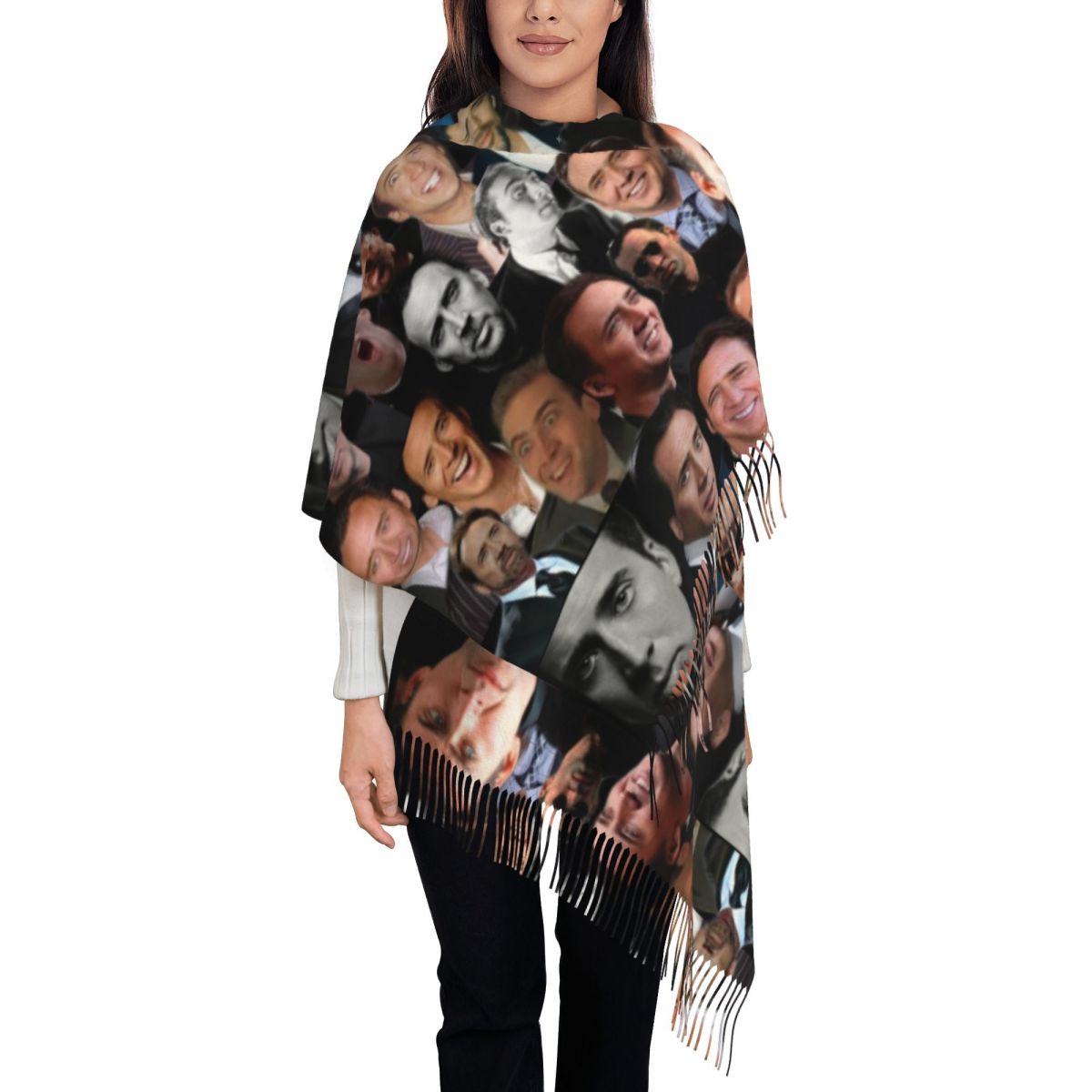 Nicolas Cage Colllage Shawl Wr – Pashmina Wrap Large recenzja i cena