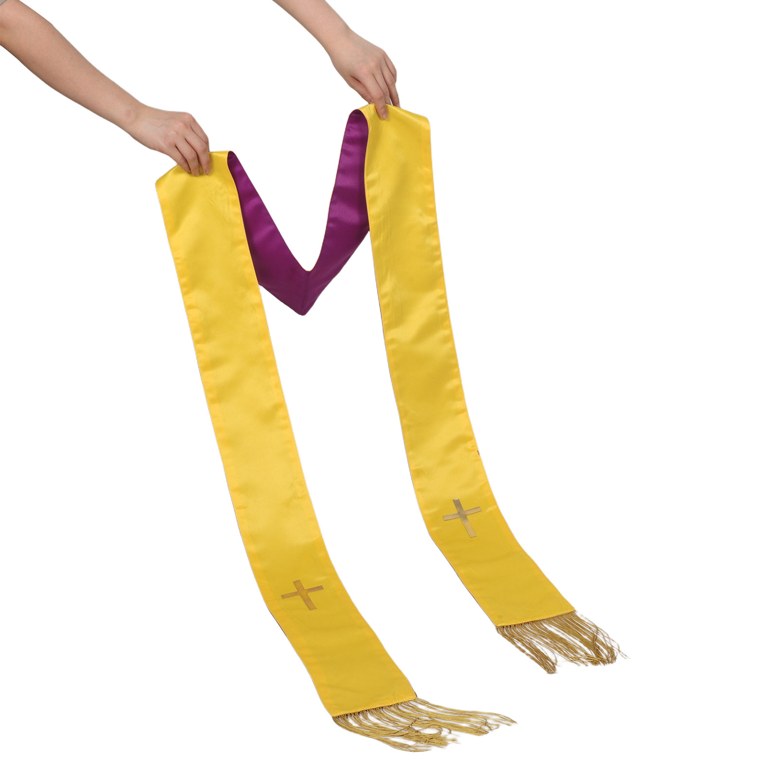 Dual Color Purple Gold Reversi – Stole Wedding Shawl recenzja i cena