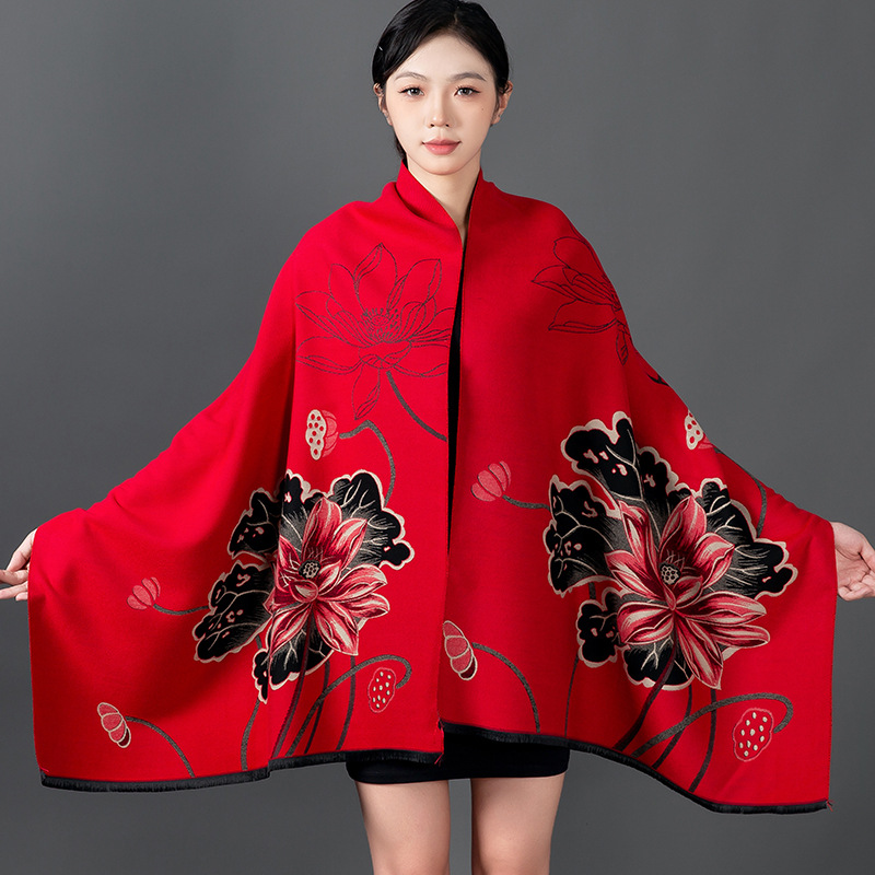Women Winter Shawl Cashmere Sc – Woven Scarf Blanket recenzja i cena