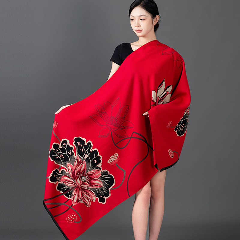 Women Winter Shawl Cashmere Sc – Woven Scarf Blanket recenzja i cena