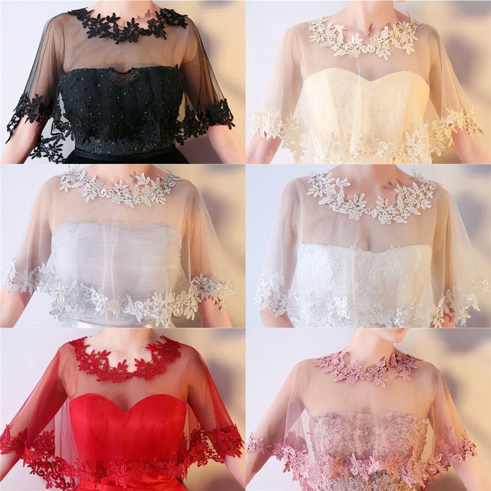 Fashion Lace Short Sleeve Shru – Stole Wedding Shawl recenzja i cena