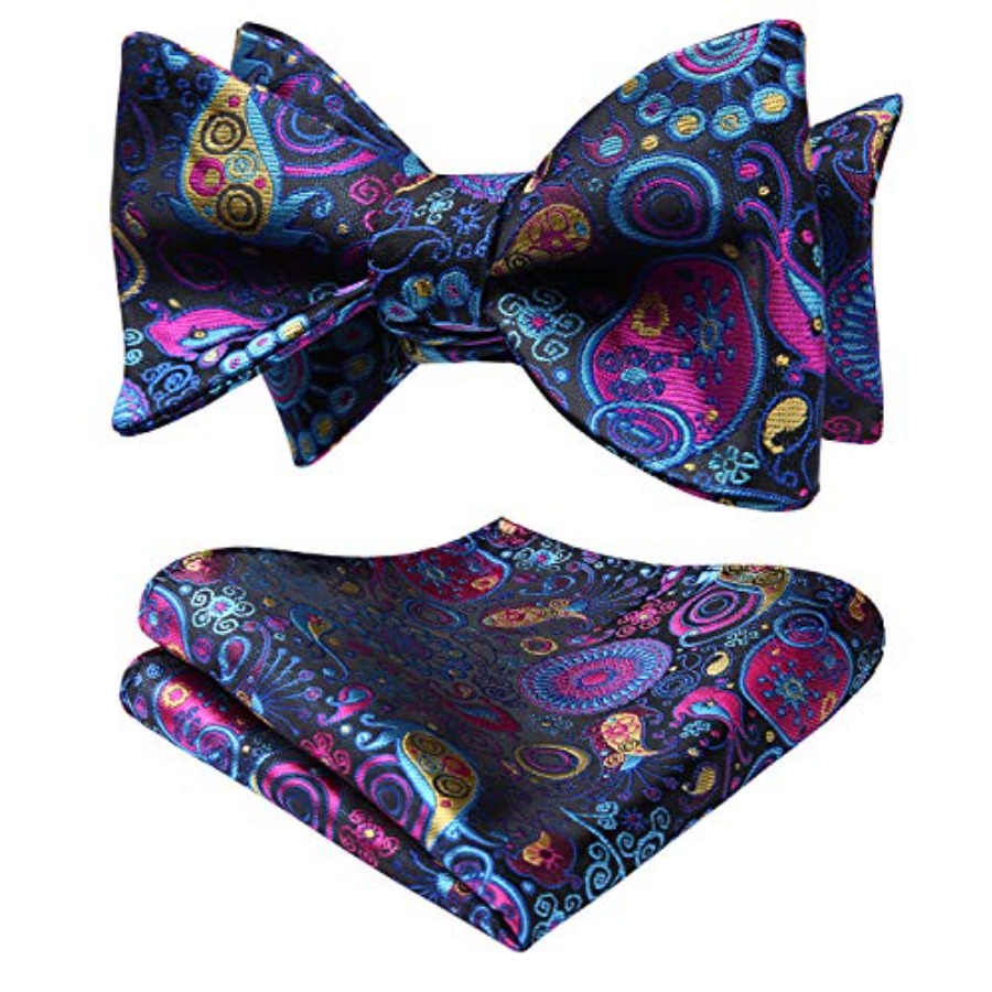 Bow Ties for Men Floral Bowtie – Pocket Square Set recenzja i cena