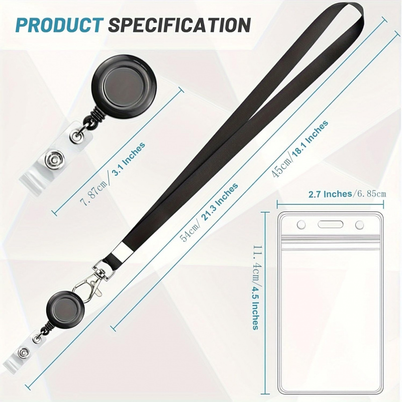 4PCS Lanyard Black Retractable – Lanyard Badge Holder recenzja i cena
