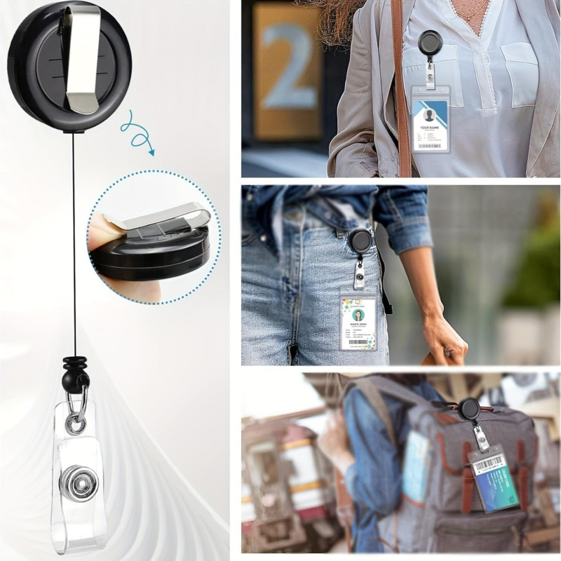 4PCS Lanyard Black Retractable – Lanyard Badge Holder recenzja i cena