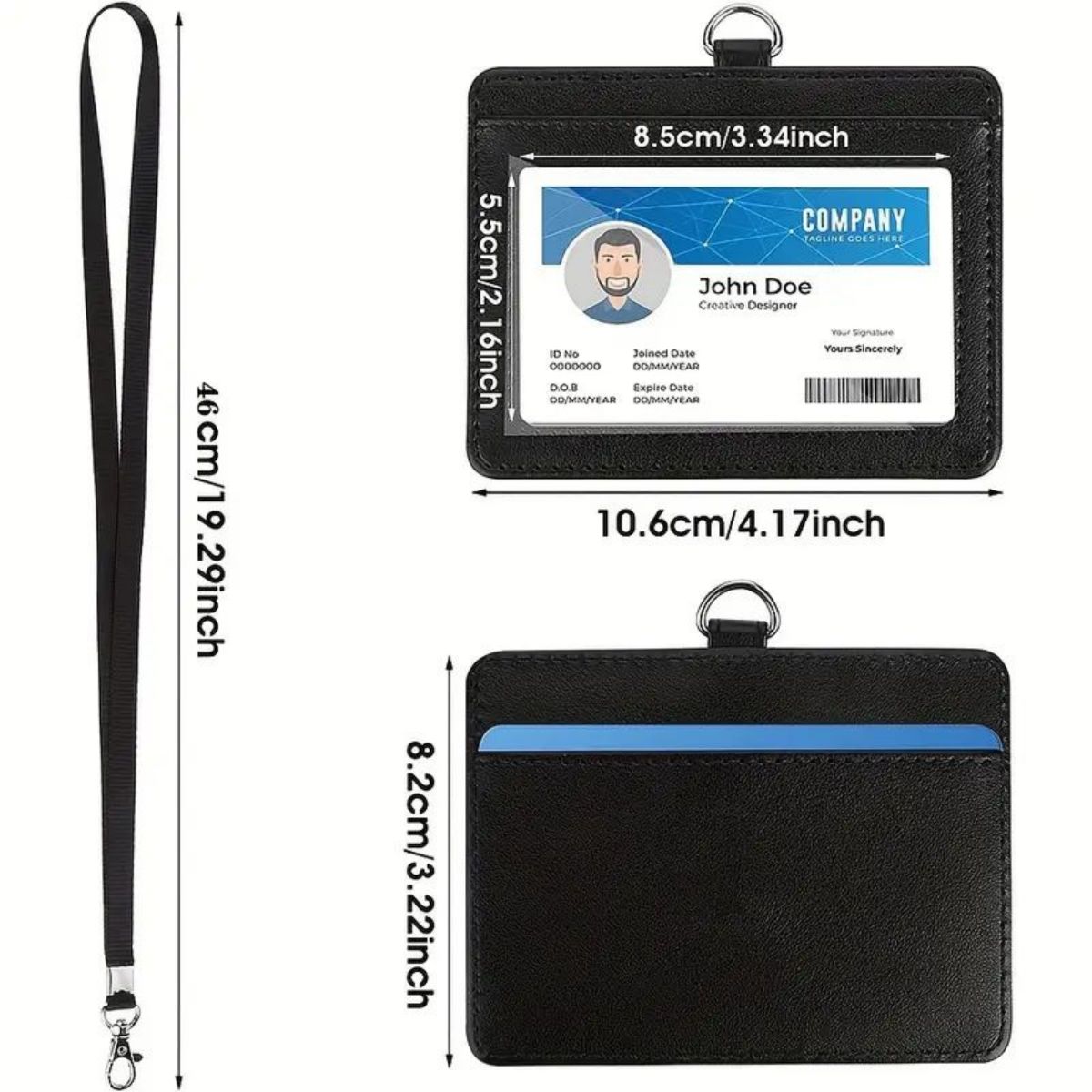 1 pc Horizontal ID badge holde – Lanyard Badge Holder recenzja i cena