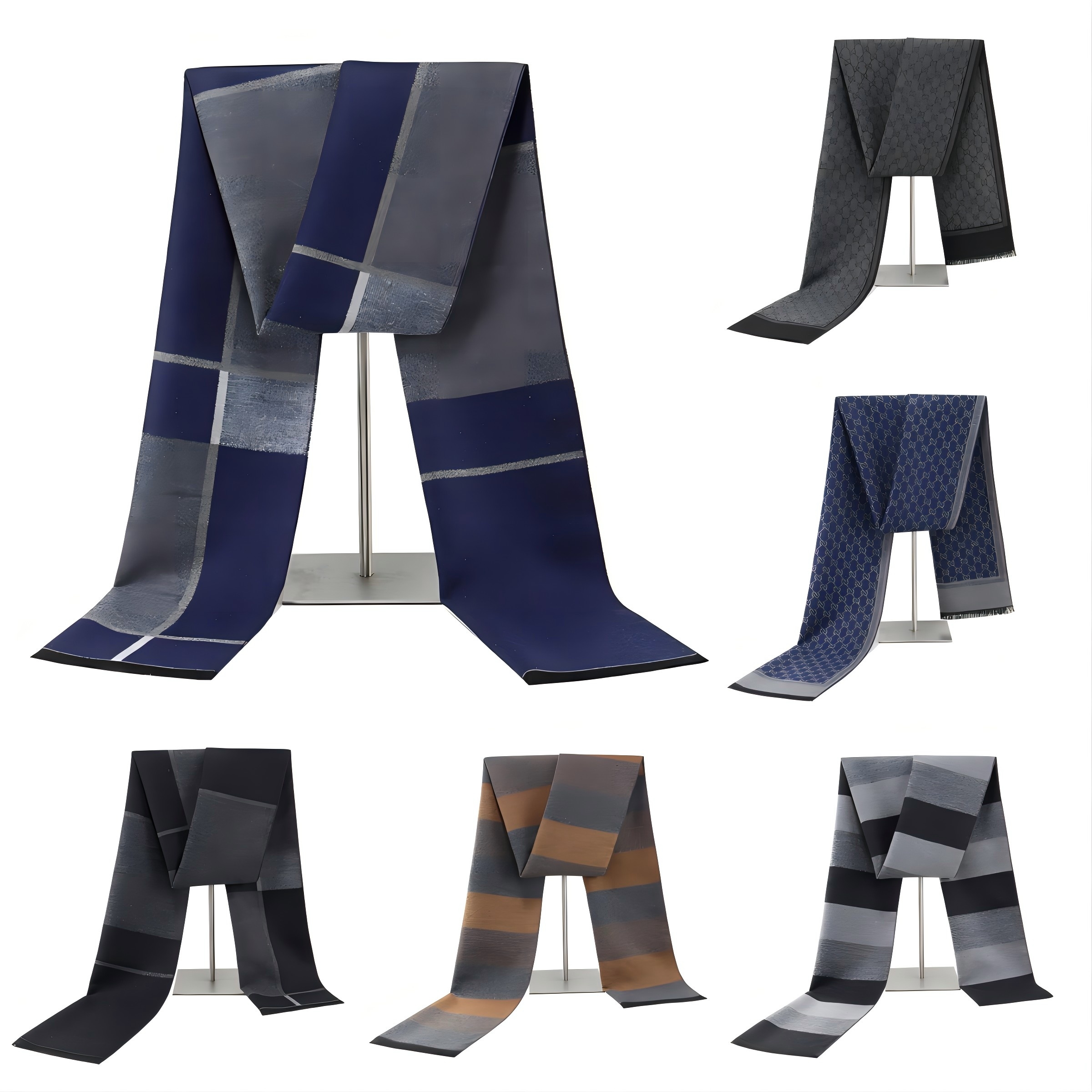 1pc Winter Scarf For Men Check – Muffler Men Wool recenzja i cena
