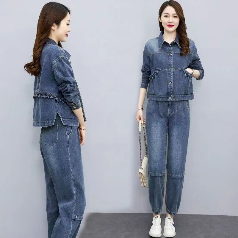Women Denim Suits 2024 New Spr – Pocket Square Set recenzja i cena