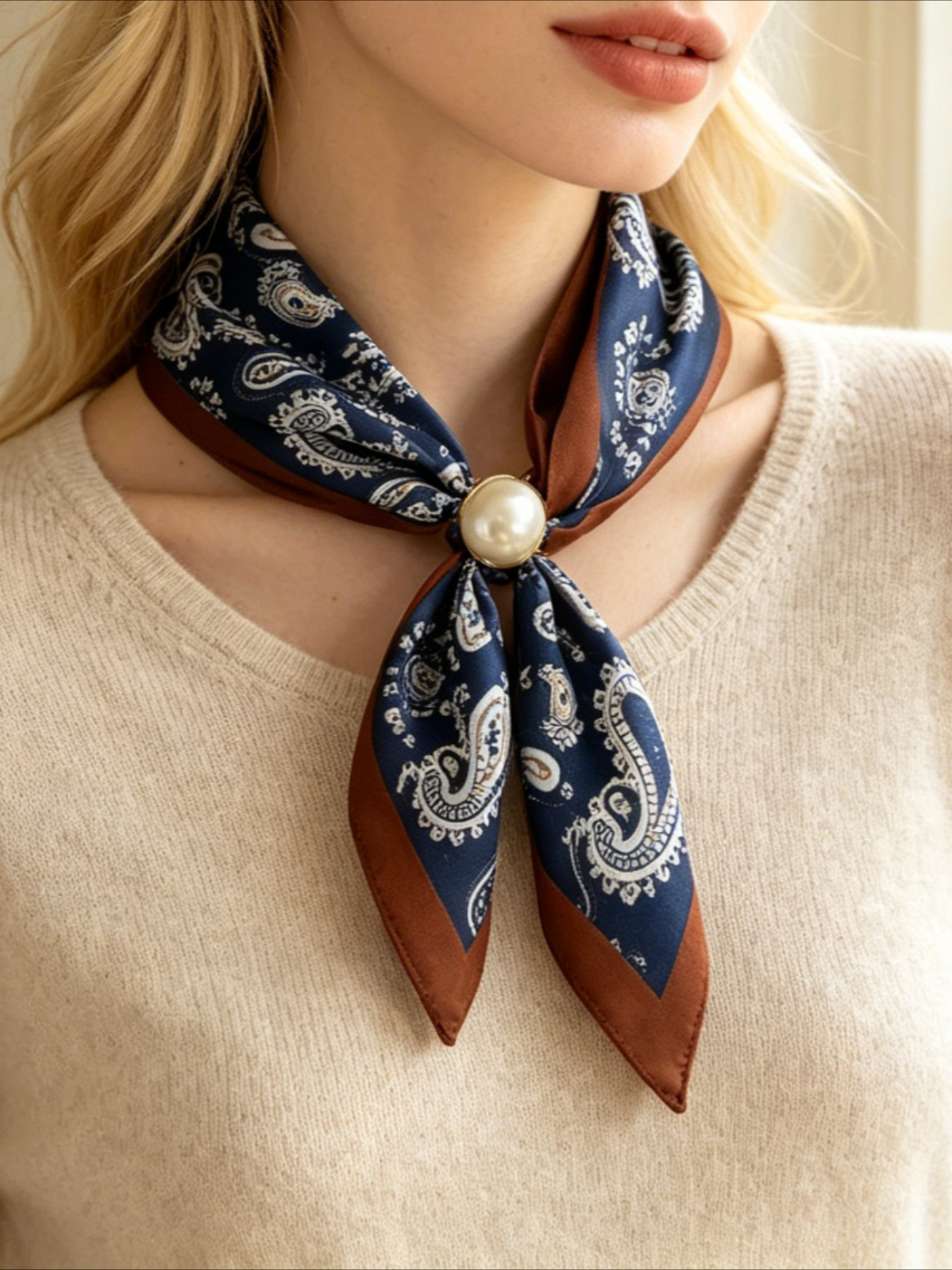 1 Women's Vintage Printed Sati – Face Scarf Mask recenzja i cena