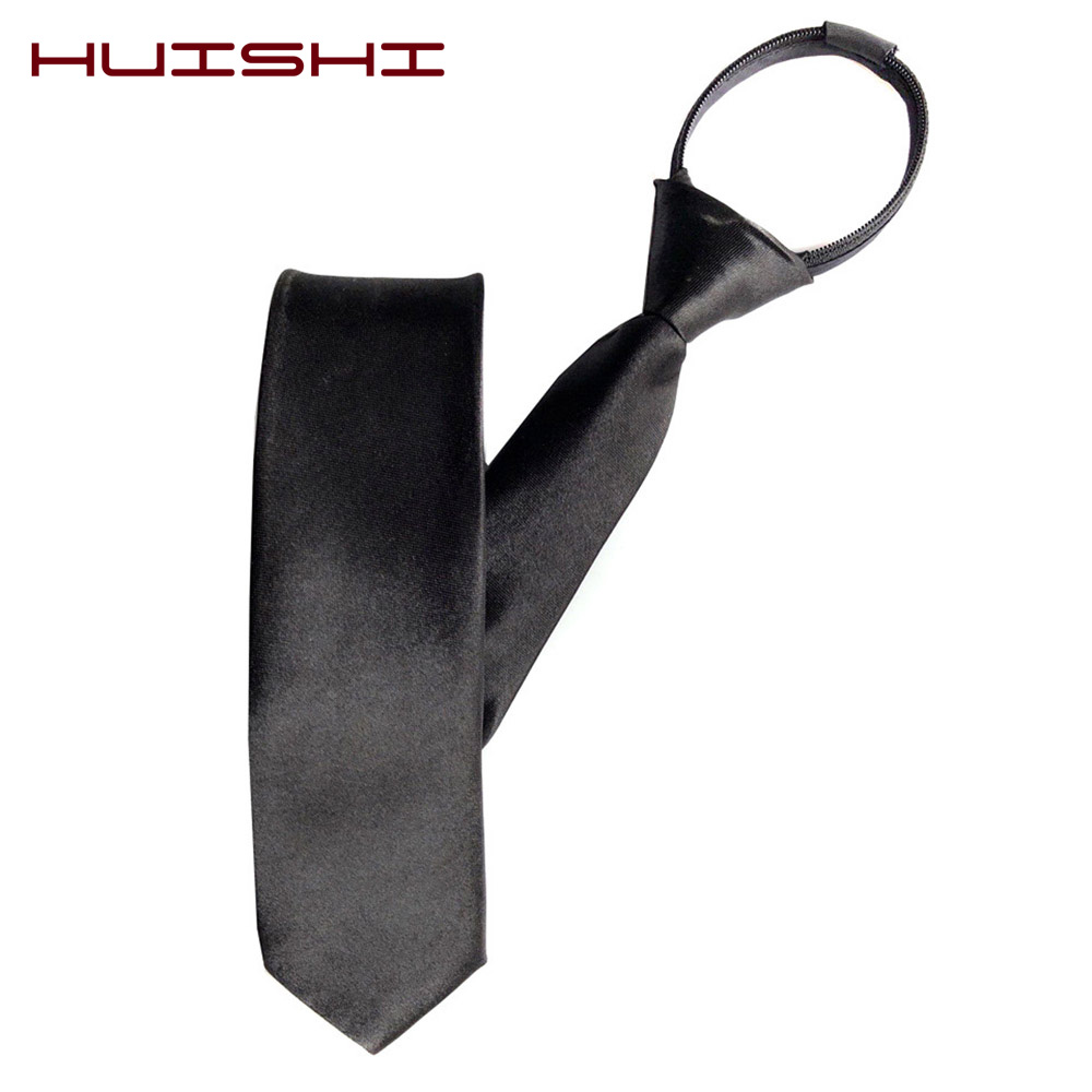 HUISHI Pre-tied Zipper Tie Nec – Skinny Tie Men recenzja i cena