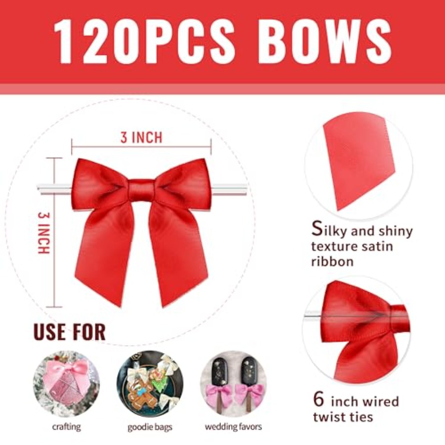 RainbowPana 120 Pack Christmas – Bow Tie Pre Tied recenzja i cena