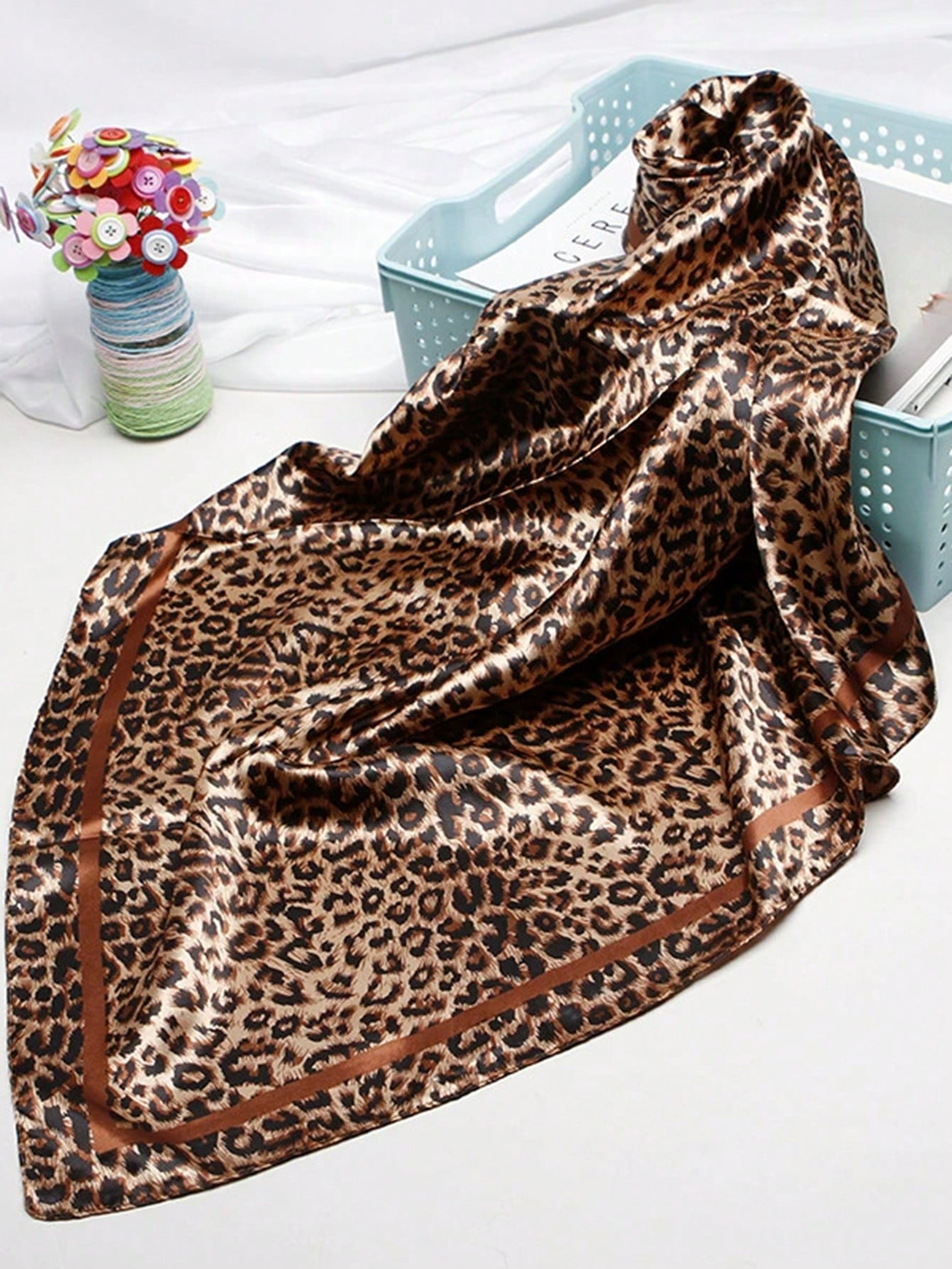 90cm Leopard Print Neckerchief – Face Scarf Mask recenzja i cena