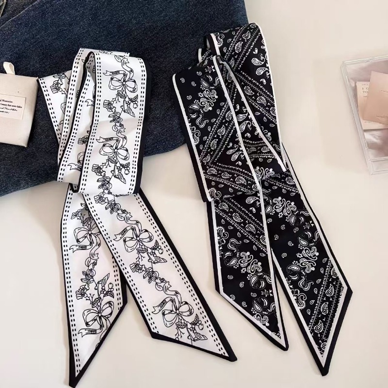 Black White Double Sided Paisl – Ascot Neck Scarf recenzja i cena