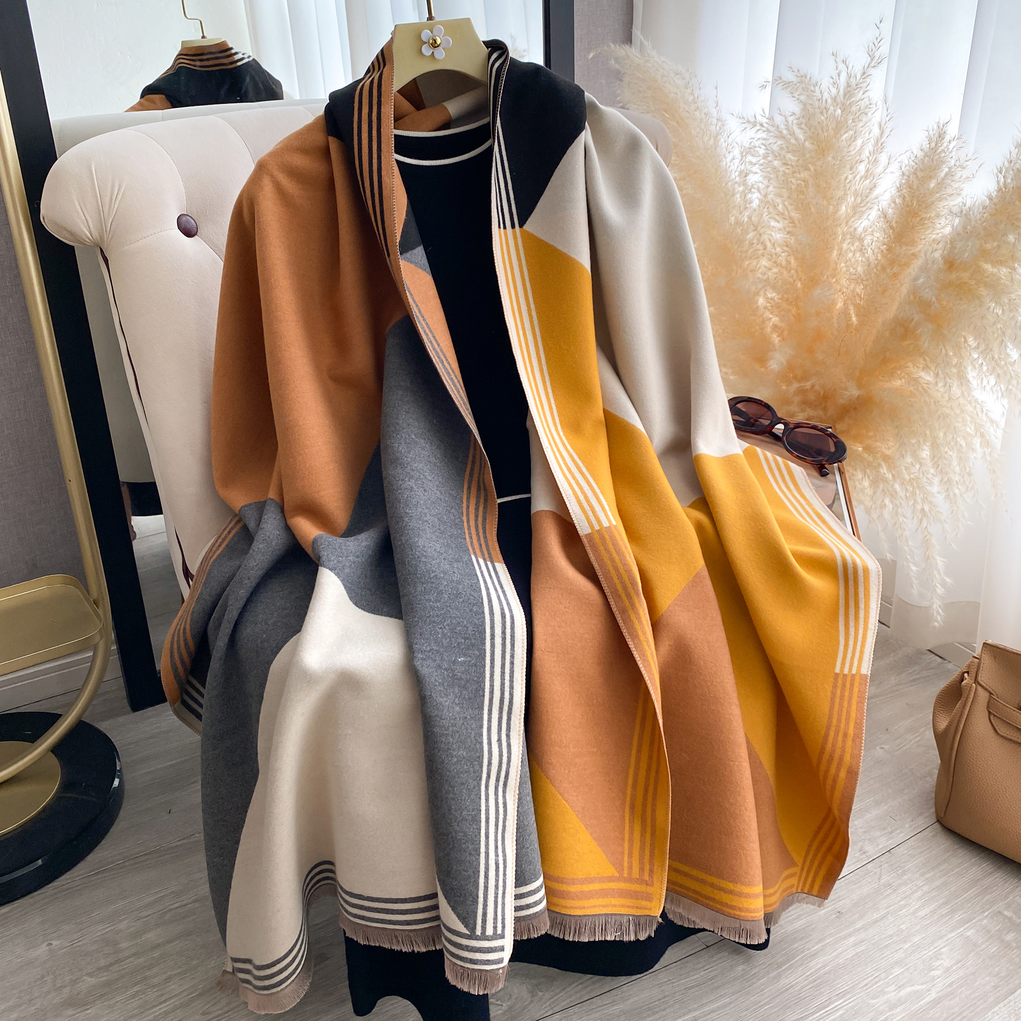 2025 Luxury Winter Cashmere Sc – Woven Scarf Blanket recenzja i cena