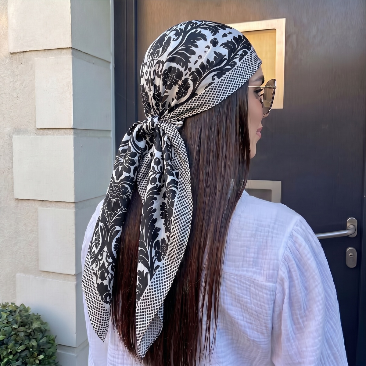 NEW Women Silk Square Scarf La – Pashmina Wrap Large recenzja i cena