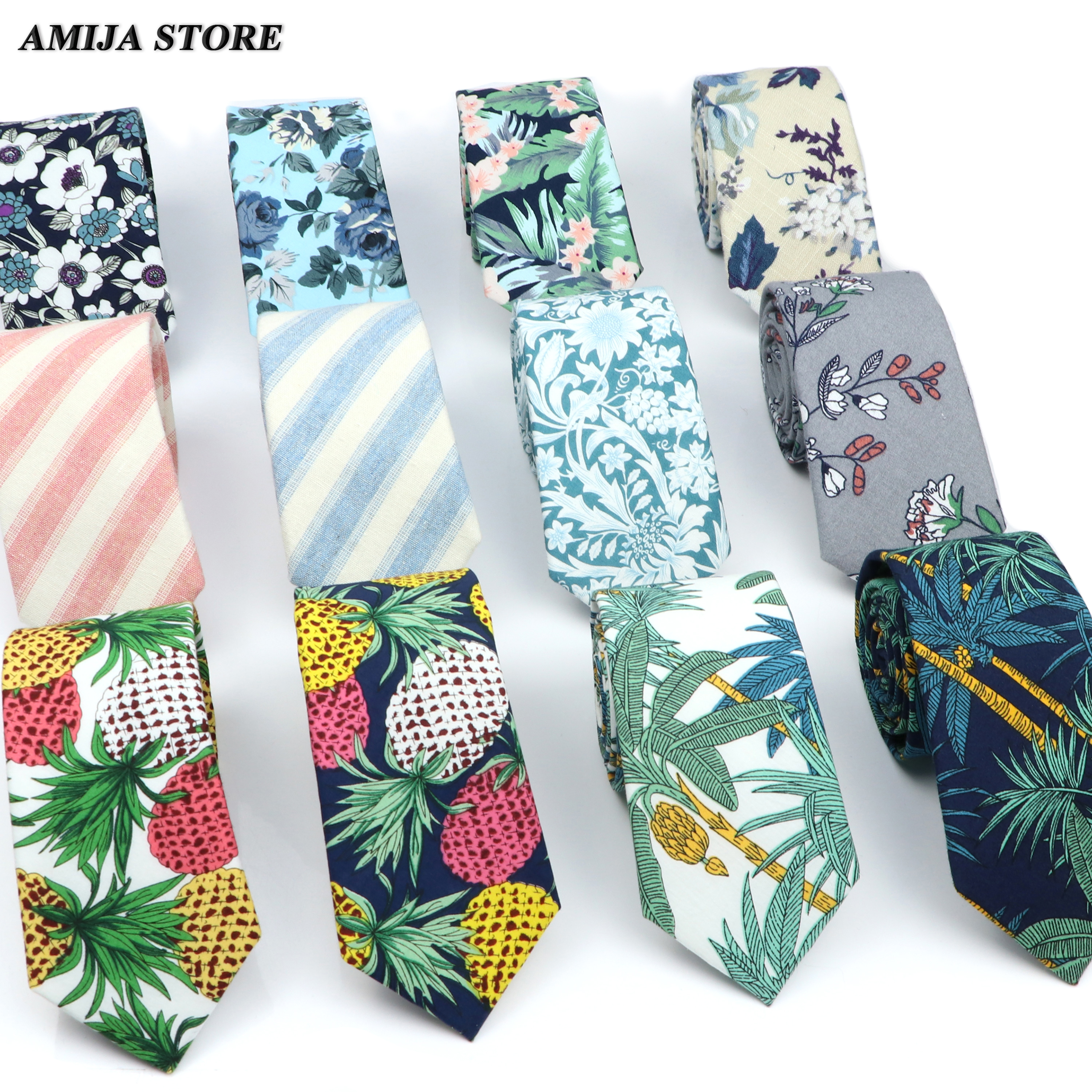 Men's Floral Neck Tie For Man  – Skinny Tie Men recenzja i cena