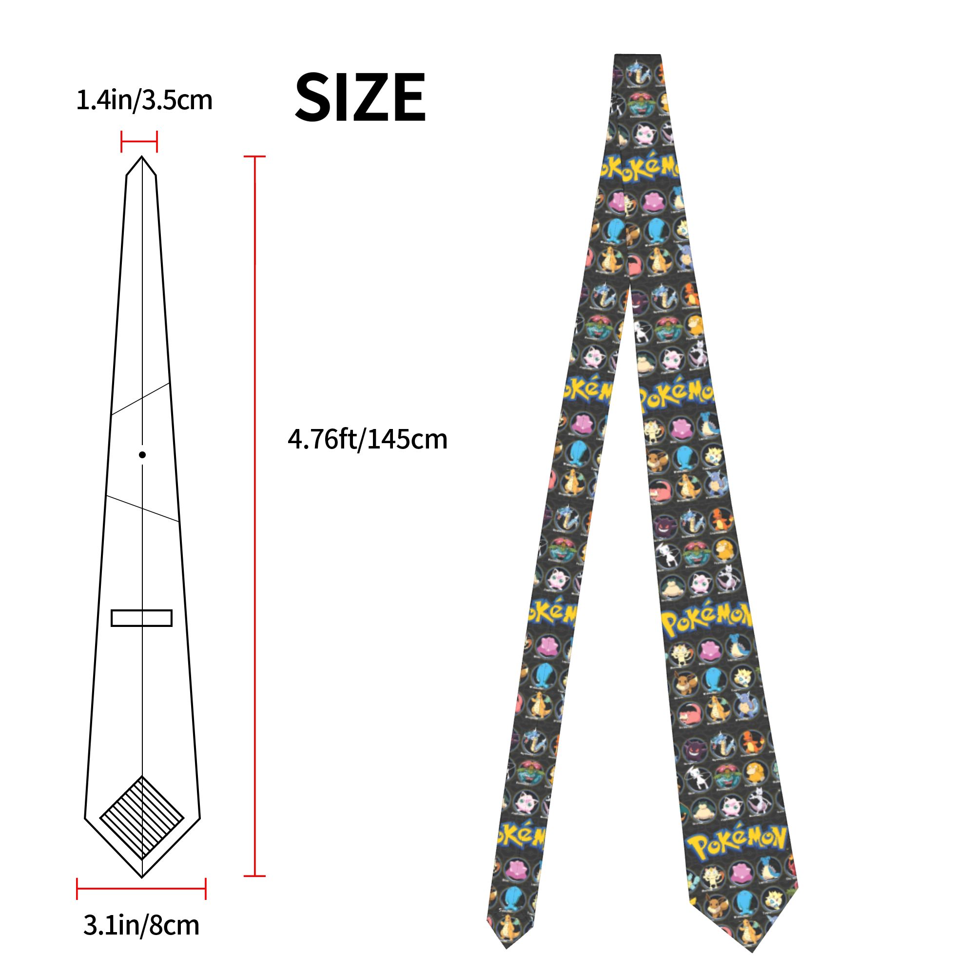 Cartoon Pokemon Characters Nec – Skinny Tie Men recenzja i cena