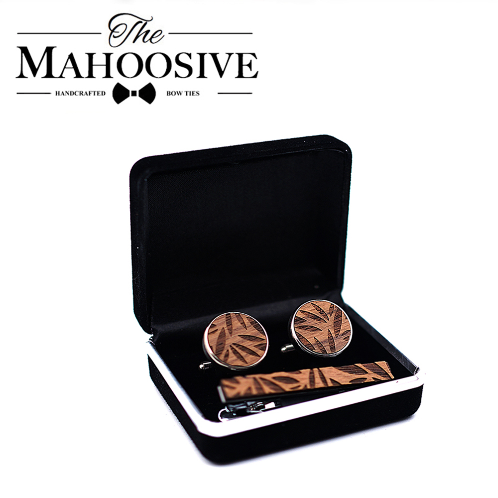 High Quality Wood Cuff links n – Tie Bar Set Gift recenzja i cena