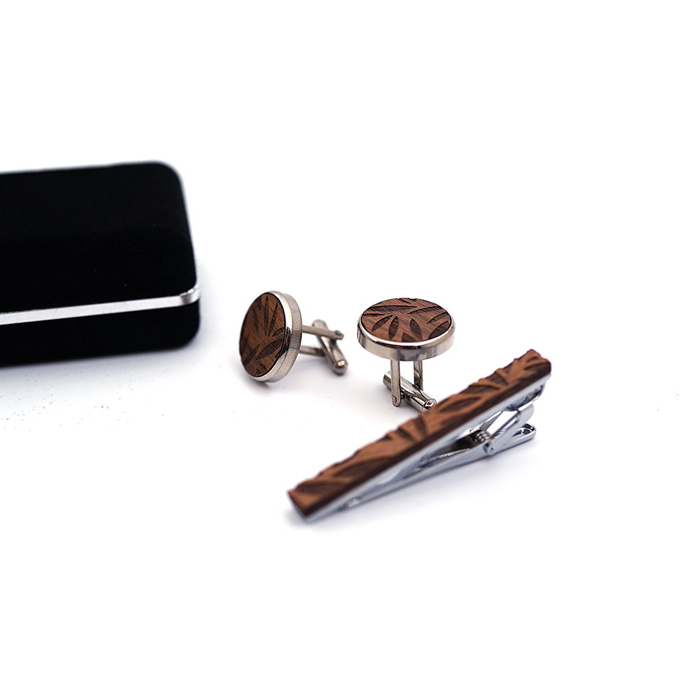 High Quality Wood Cuff links n – Tie Bar Set Gift recenzja i cena