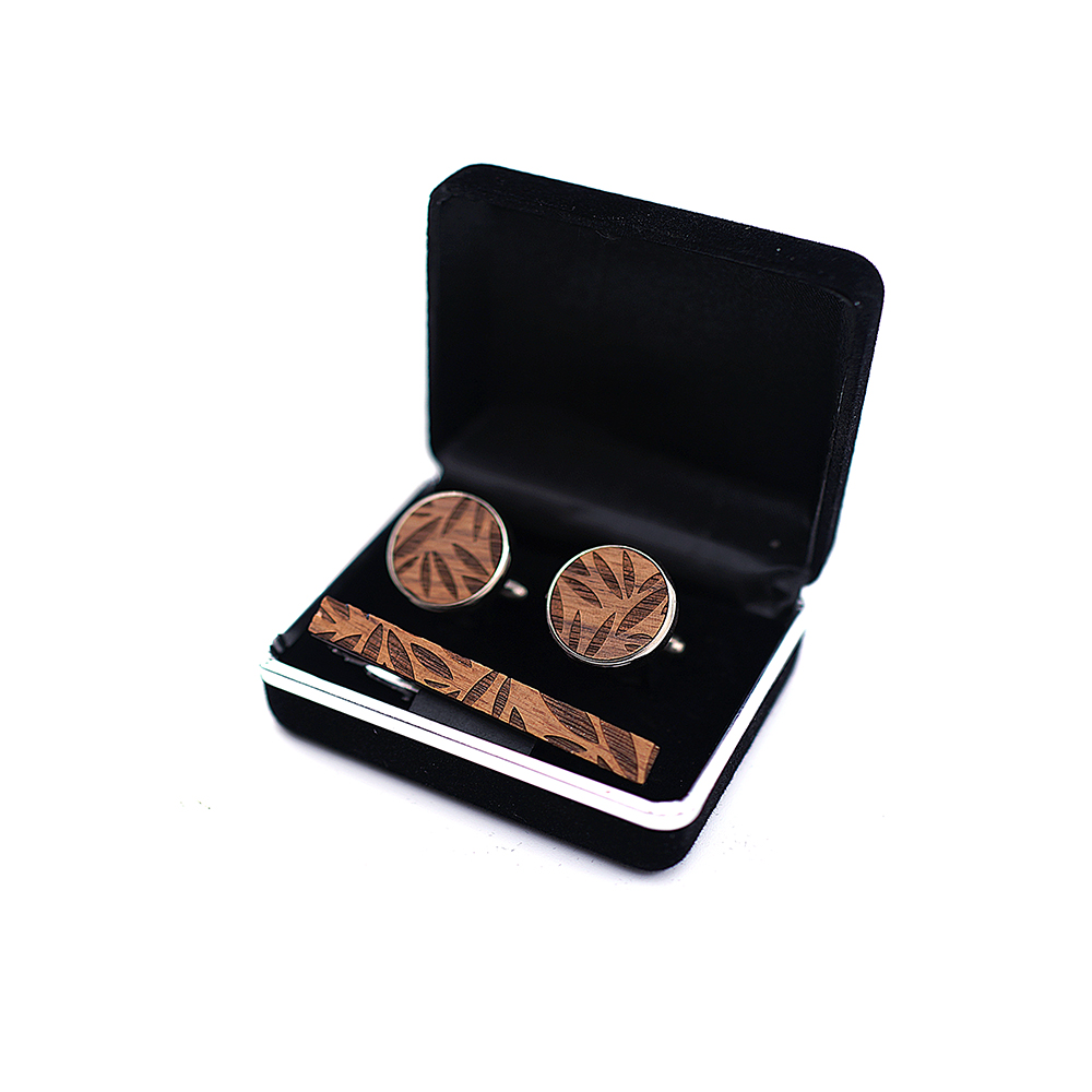 High Quality Wood Cuff links n – Tie Bar Set Gift recenzja i cena