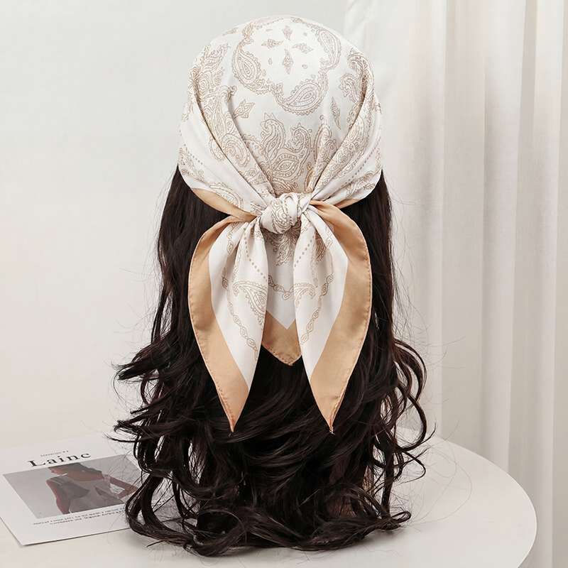 Vintage Beige Paisley Print Sq – Face Scarf Mask recenzja i cena