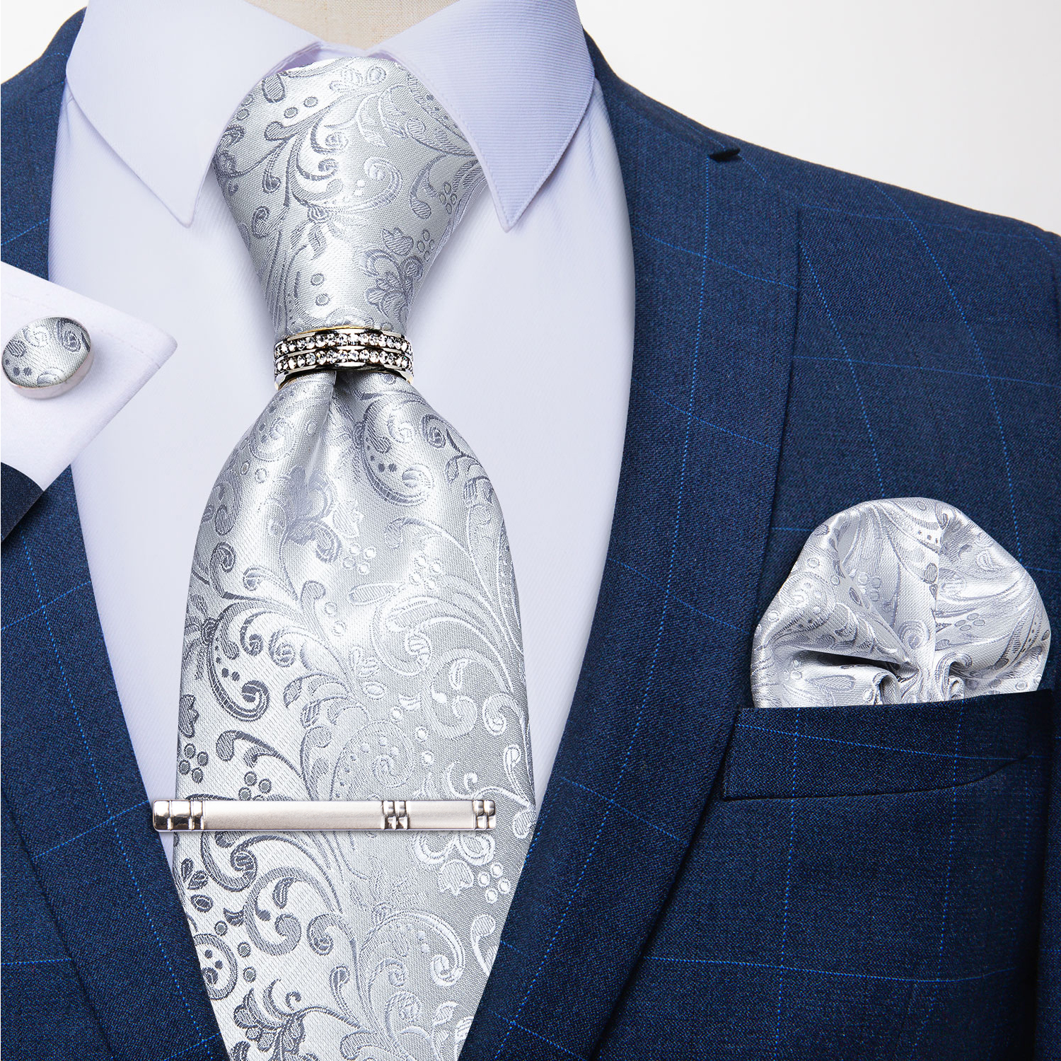 New Fashion Men's Ties Silver  – Tie Clip Silver recenzja i cena