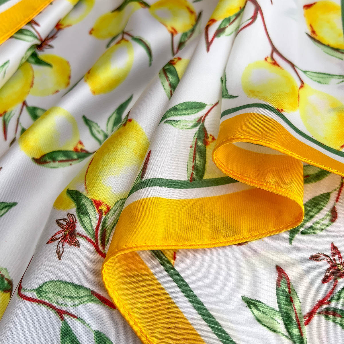 2025 New Yellow Lemon Print Sq – Face Scarf Mask recenzja i cena