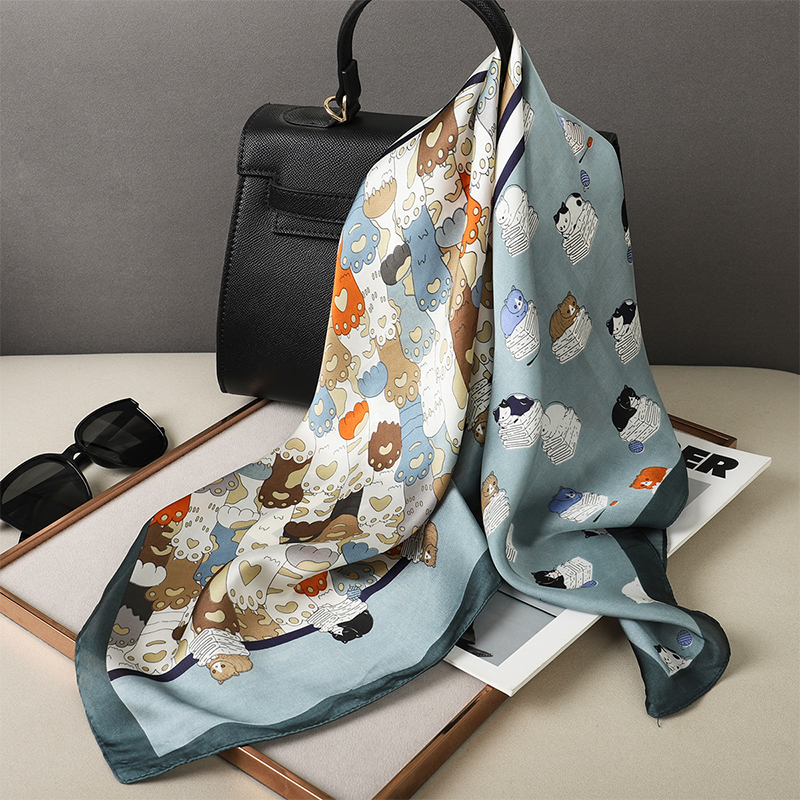 Luxury Silk Shawl Fat Cat Squa – Face Scarf Mask recenzja i cena
