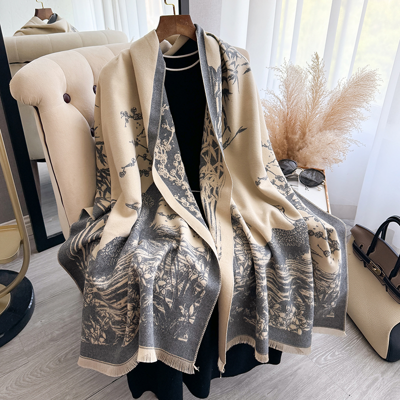 Women Winter Cashmere Scarf Wh – Woven Scarf Blanket recenzja i cena