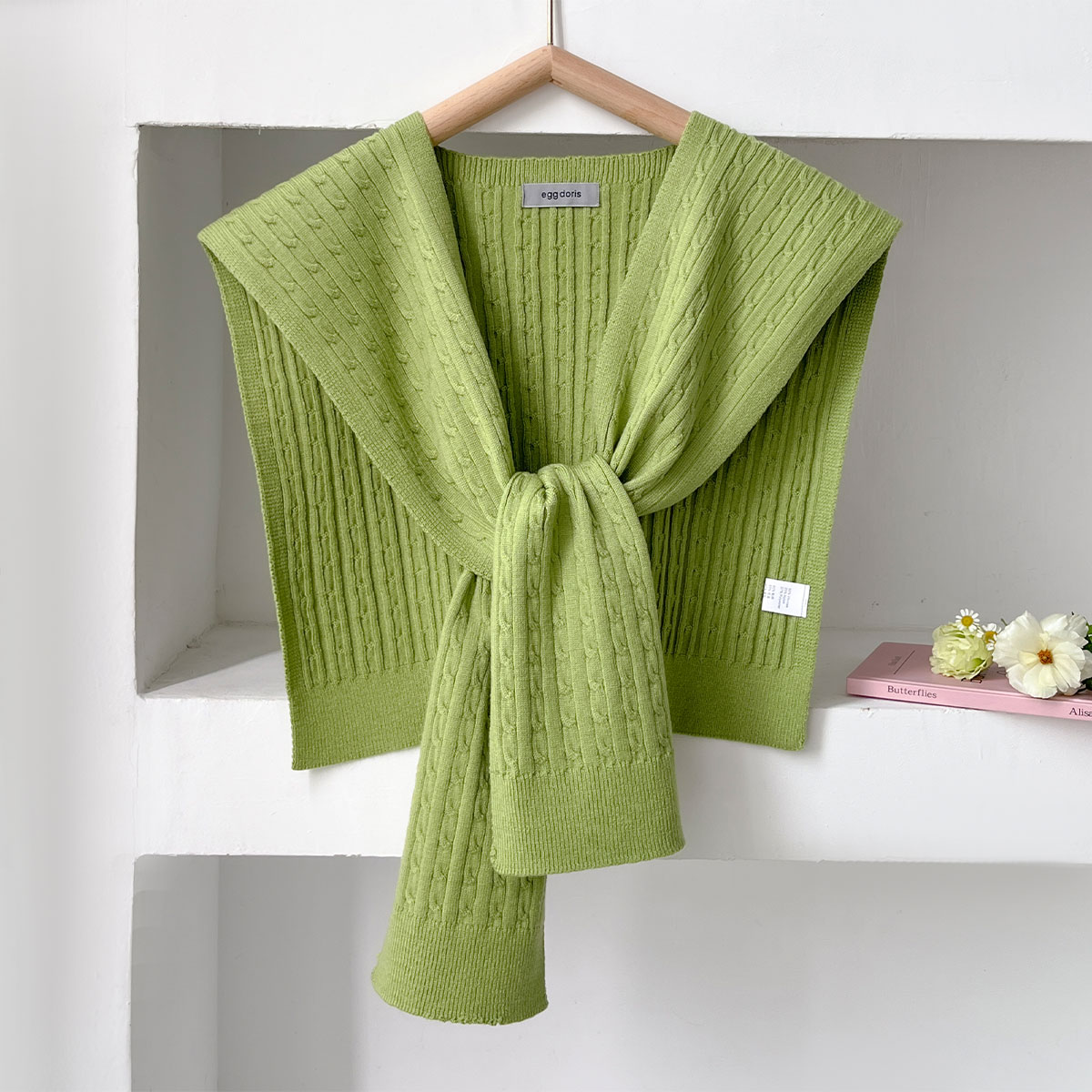 NEW Korean Autumn Knit Shawl F – Ascot Neck Scarf recenzja i cena
