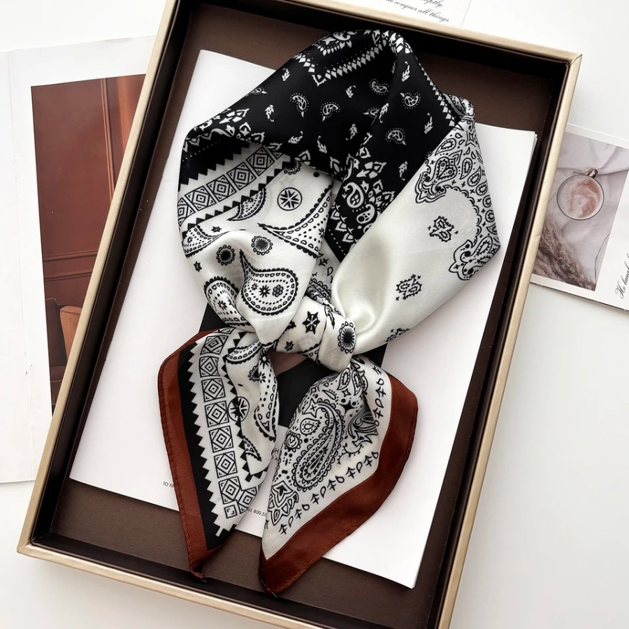 2025 Silk Shawl Square Scarf F – Bandana Cotton recenzja i cena