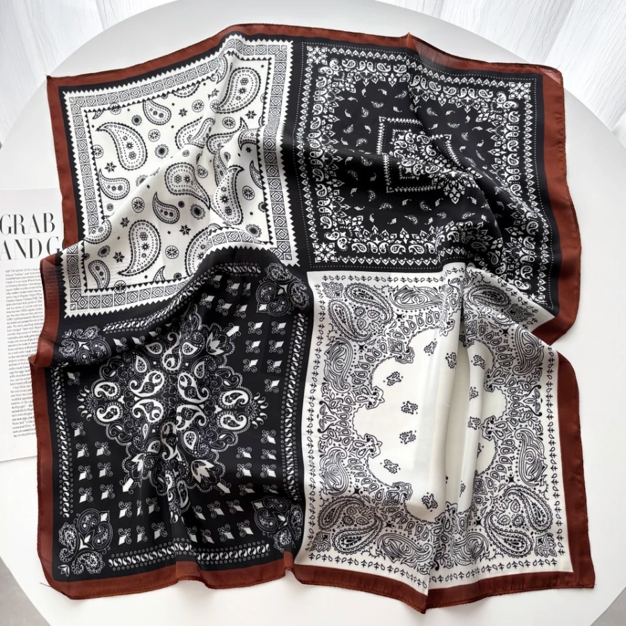 2025 Silk Shawl Square Scarf F – Bandana Cotton recenzja i cena