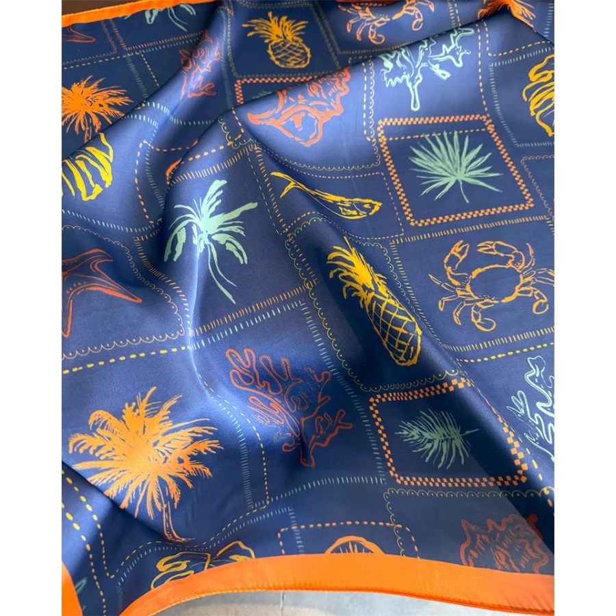Blue Print Silk Square Scarf W – Bandana Cotton recenzja i cena